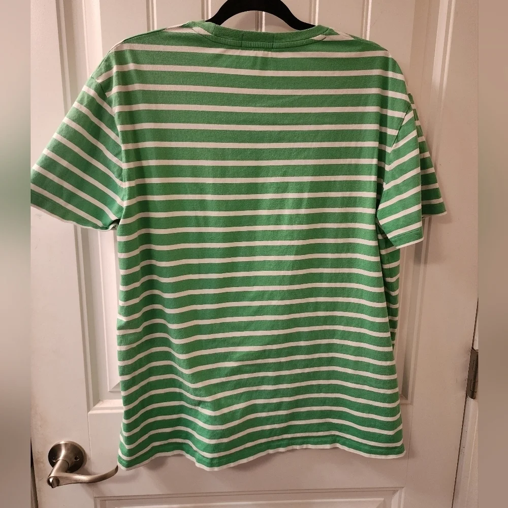 Polo Ralph Lauren Striped T-Shirt Green White Classic Fit Men’s Large
